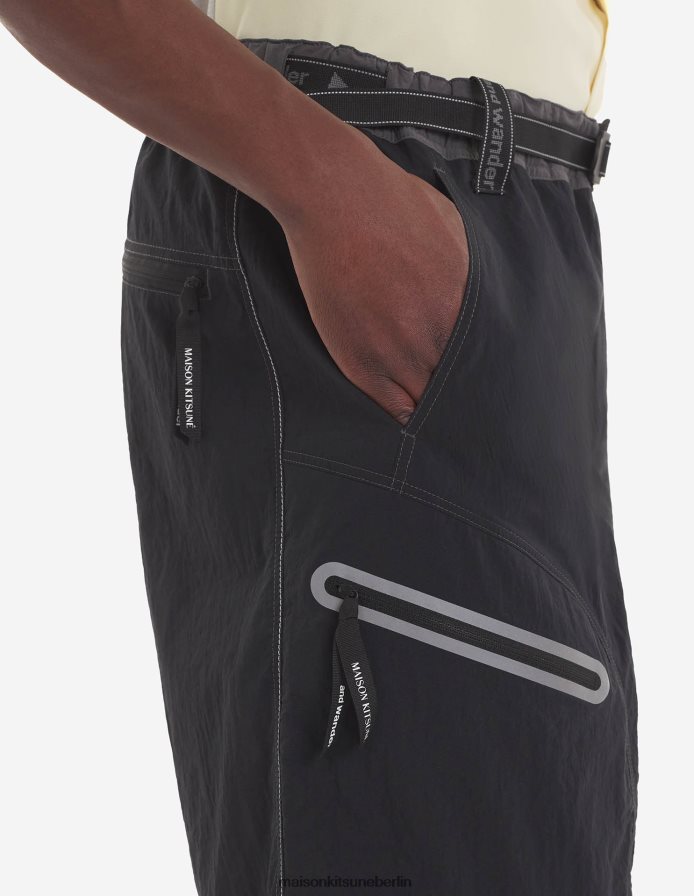 Kleidung V2DHL294 graublauer Farbblock Männer MK X und Wander Hiking haben kurze Hosen zusammengestellt Maison Kitsune