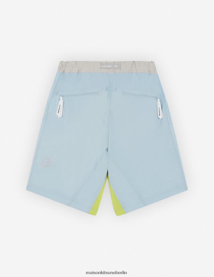 Kleidung V2DHL295 blaugrüner Farbblock Männer MK X und Wander Hiking haben kurze Hosen zusammengestellt Maison Kitsune