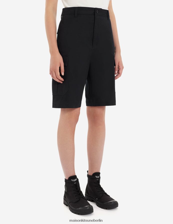 Kleidung V2DHL297 lang schwarz Männer Café-Armee-Shorts Maison Kitsune