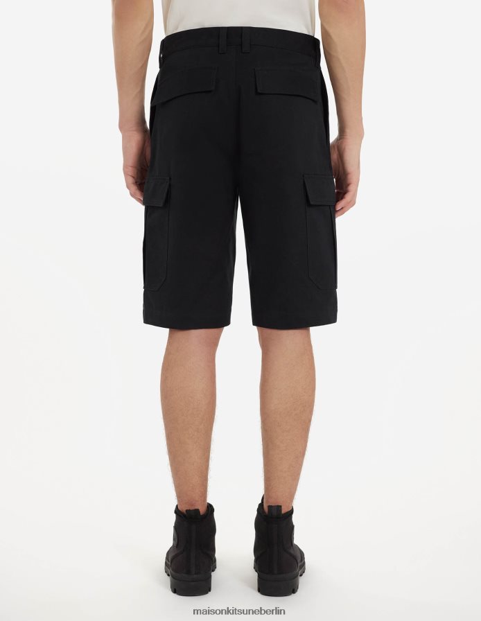 Kleidung V2DHL297 lang schwarz Männer Café-Armee-Shorts Maison Kitsune