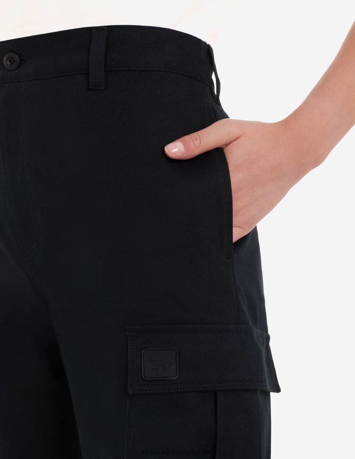Kleidung V2DHL297 lang schwarz Männer Café-Armee-Shorts Maison Kitsune