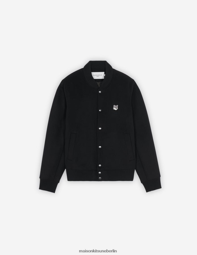 Kleidung V2DHL335 Schwarz Männer klassischer Teddy Maison Kitsune