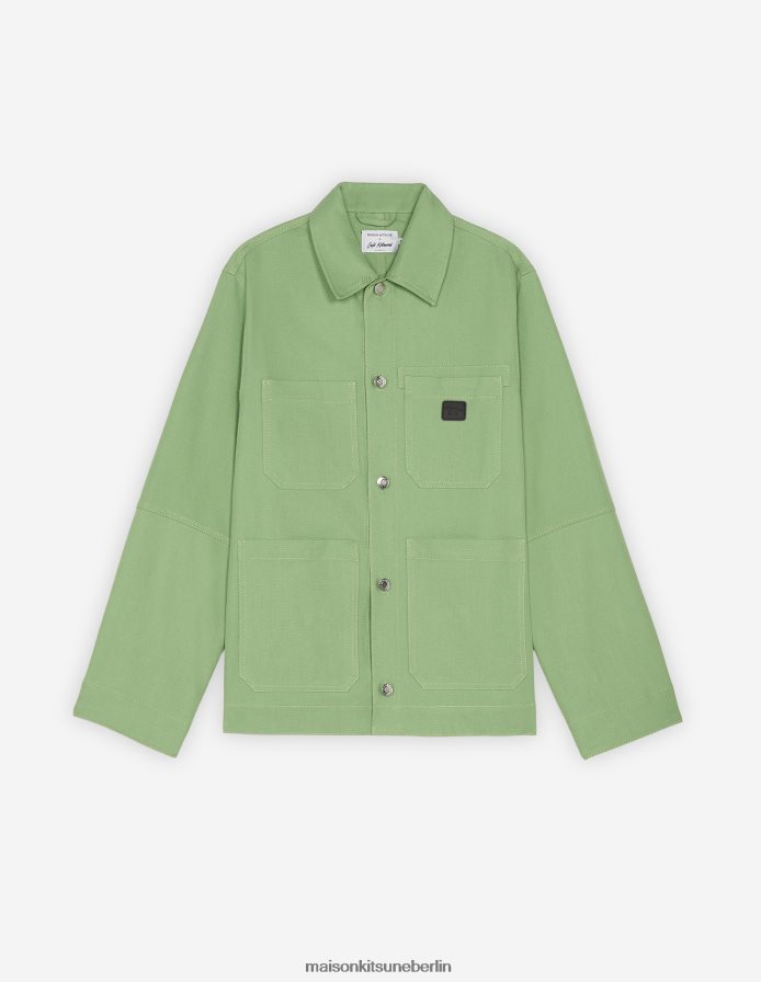 Kleidung V2DHL340 Matcha Männer Café-Arbeitsjacke Maison Kitsune