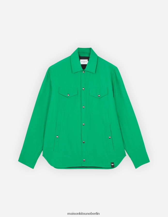 Kleidung V2DHL346 Gras-Grün Männer Wattierte Jacke Maison Kitsune