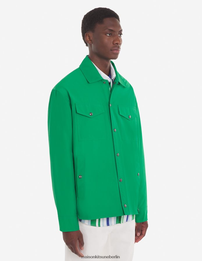 Kleidung V2DHL346 Gras-Grün Männer Wattierte Jacke Maison Kitsune