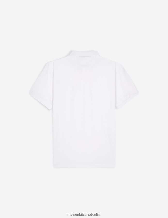 Kleidung V2DHL95 Weiß Männer Kurzarm-Poloshirt mit Fuchskopf Maison Kitsune