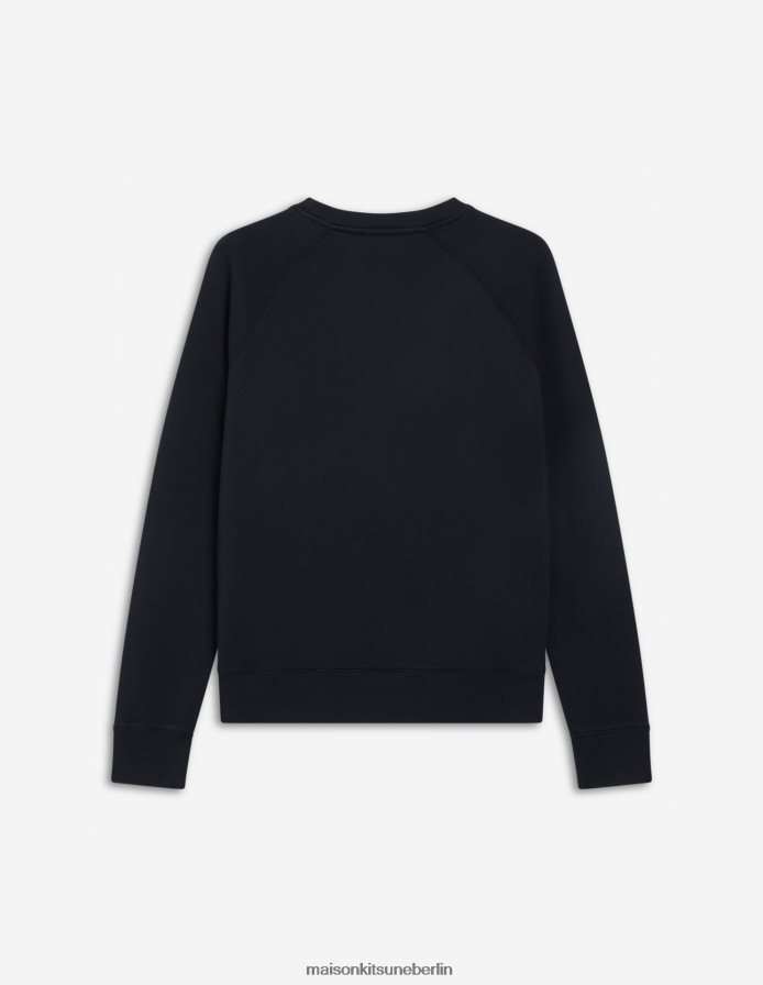 Kleidung V2DHL128 Anthrazit Männer Klassisches Sweatshirt mit Doppelfuchskopf-Patch Maison Kitsune