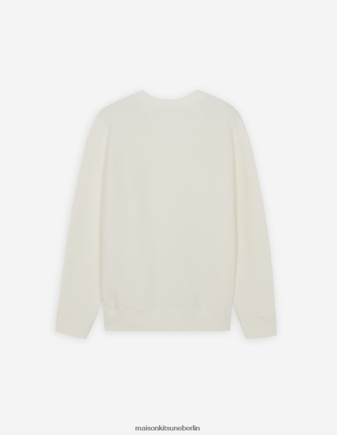 Kleidung V2DHL130 naturfarben Männer Klassisches Sweatshirt mit Chillax-Fuchs-Patch Maison Kitsune