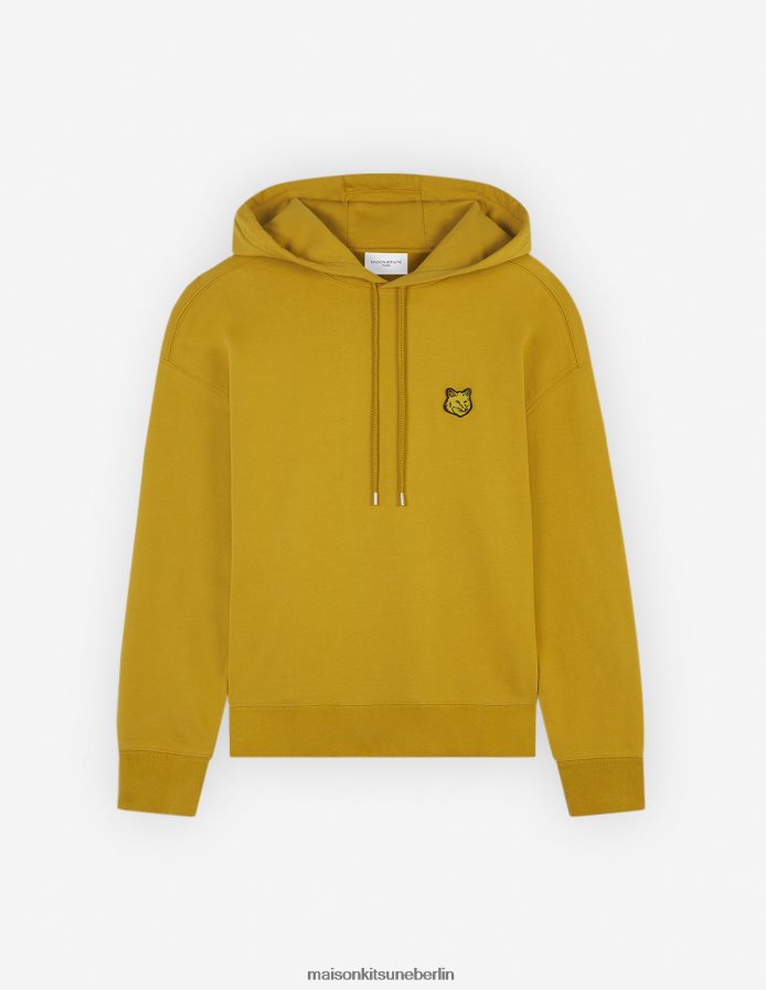 Kleidung V2DHL131 Graben Männer Übergroßer Kapuzenpullover mit auffälligem Fuchskopf-Patch Maison Kitsune