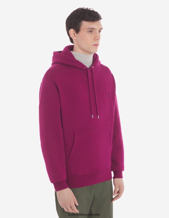 Kleidung V2DHL132 Traube Männer Komfort-Kapuzenpullover mit auffälligem Fuchskopf-Patch Maison Kitsune