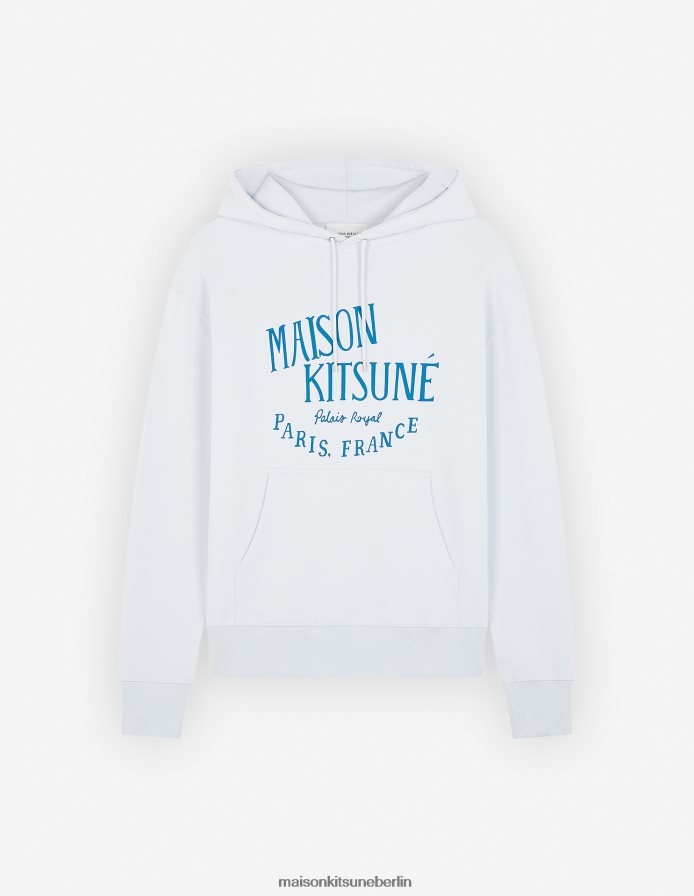Kleidung V2DHL135 Grau Blau Männer Palais Royal klassischer Kapuzenpullover Maison Kitsune