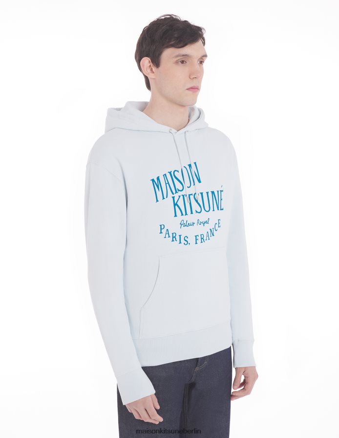Kleidung V2DHL135 Grau Blau Männer Palais Royal klassischer Kapuzenpullover Maison Kitsune