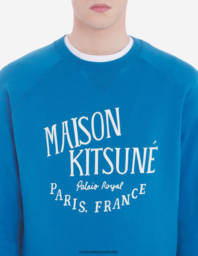 Kleidung V2DHL138 Saphir Männer Klassisches Palais Royal-Sweatshirt Maison Kitsune
