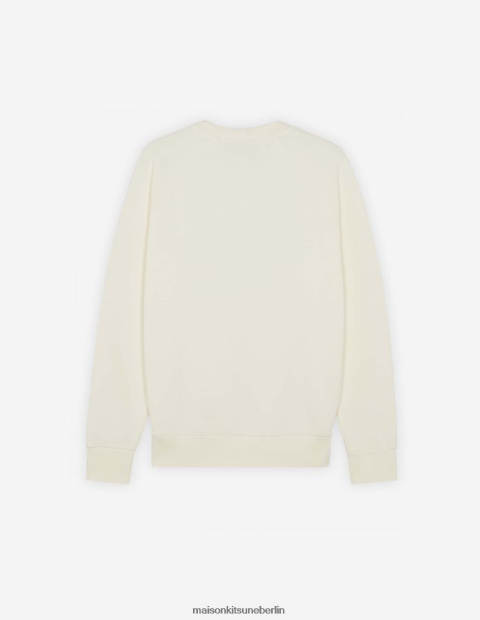 Kleidung V2DHL144 naturfarben Männer Klassisches Sweatshirt mit Fuchskopf-Patch Maison Kitsune