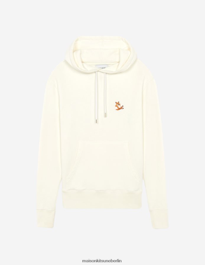 Kleidung V2DHL148 naturfarben Männer Chillax Fox Patch klassischer Kapuzenpullover Maison Kitsune