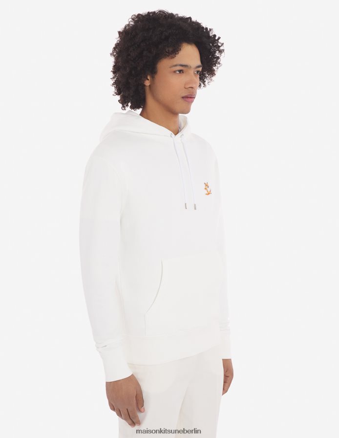 Kleidung V2DHL148 naturfarben Männer Chillax Fox Patch klassischer Kapuzenpullover Maison Kitsune