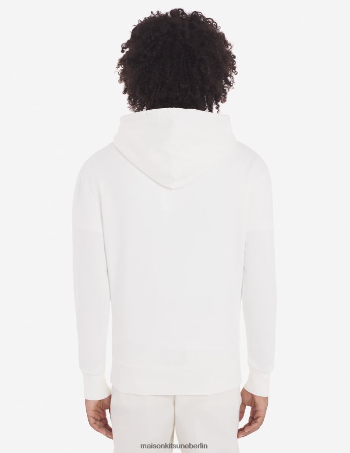 Kleidung V2DHL148 naturfarben Männer Chillax Fox Patch klassischer Kapuzenpullover Maison Kitsune