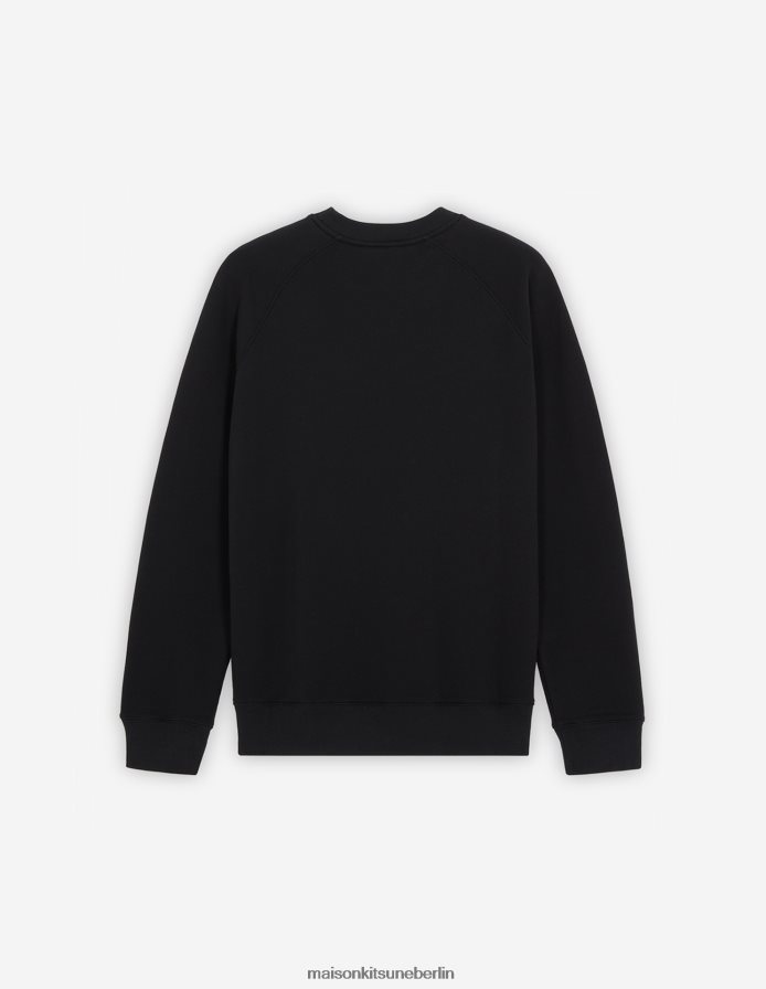 Kleidung V2DHL154 Schwarz Männer Klassisches Sweatshirt mit Chillax-Fuchs-Patch Maison Kitsune