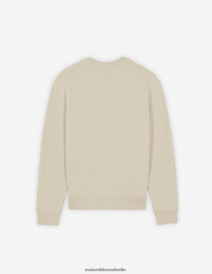 Kleidung V2DHL162 Latté Männer Fox Cafe Kitsune klassisches Sweatshirt Maison Kitsune