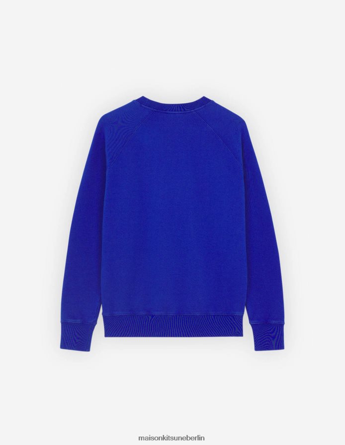 Kleidung V2DHL168 tiefes Blau Männer Klassisches Sweatshirt mit Chillax-Fuchs-Patch Maison Kitsune