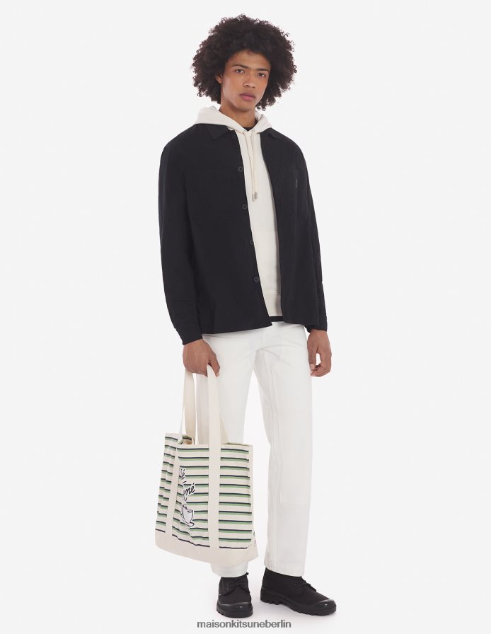 Kleidung V2DHL179 Latté Männer Kapuzenpullover Café Kitsune neu Maison Kitsune