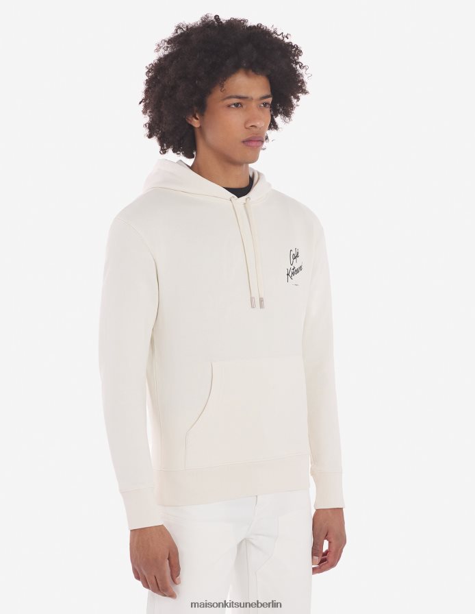 Kleidung V2DHL179 Latté Männer Kapuzenpullover Café Kitsune neu Maison Kitsune