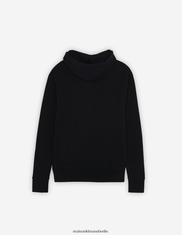 Kleidung V2DHL187 Schwarz Männer Kapuzenpullover Café Kitsune neu Maison Kitsune
