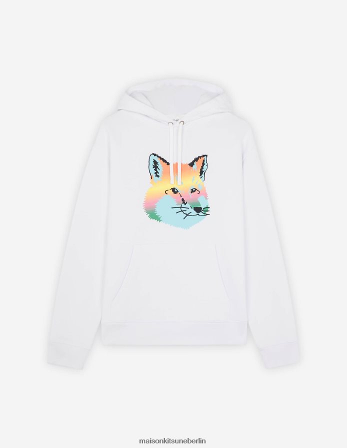Kleidung V2DHL200 Weiß Männer Lebendiger Kapuzenpullover mit Fuchskopf Maison Kitsune