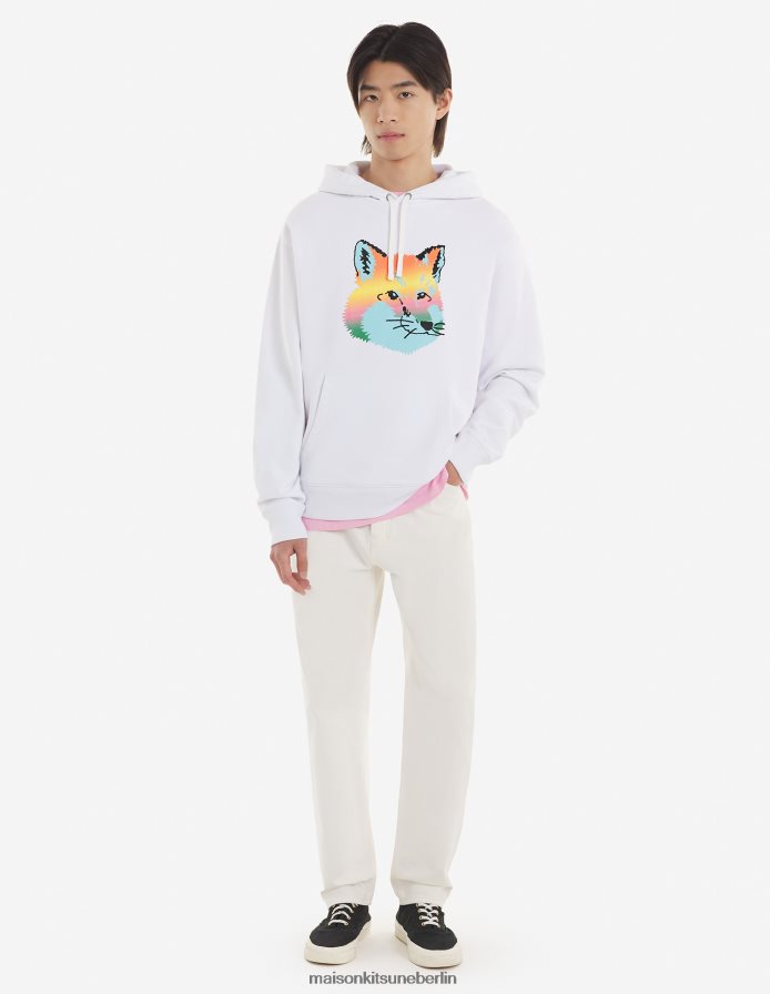 Kleidung V2DHL200 Weiß Männer Lebendiger Kapuzenpullover mit Fuchskopf Maison Kitsune