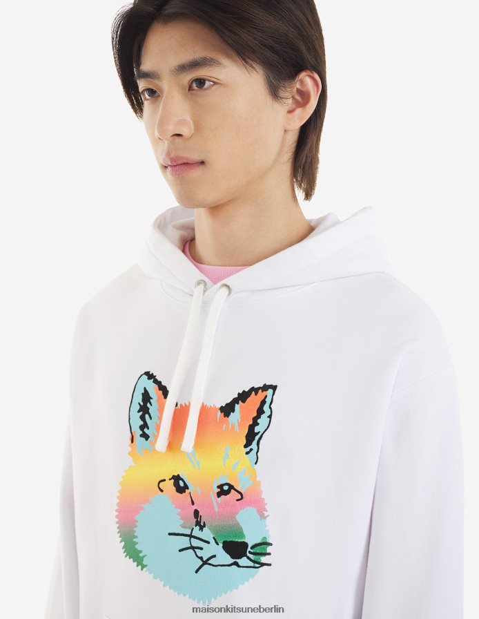 Kleidung V2DHL200 Weiß Männer Lebendiger Kapuzenpullover mit Fuchskopf Maison Kitsune