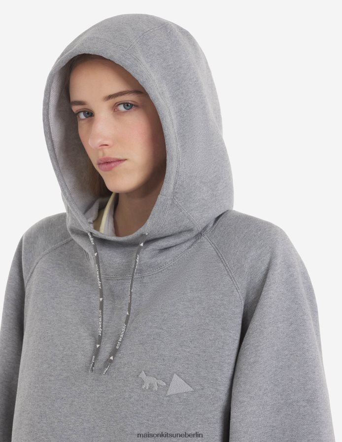 Kleidung V2DHL217 aschgrau Männer MK X und Wander trockener Baumwoll-Sweatshirt Maison Kitsune