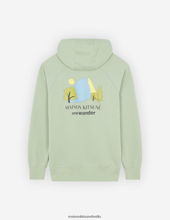 Kleidung V2DHL219 hellgrün Männer MK X und Wander trockener Baumwoll-Sweatshirt Maison Kitsune