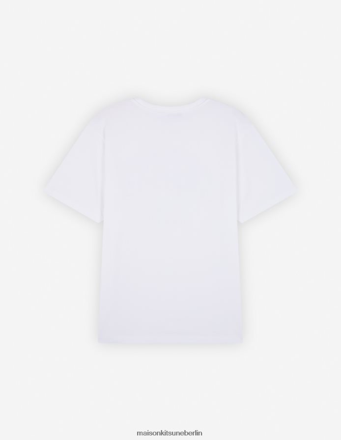 Kleidung V2DHL16 Weiß Männer Campus Fox entspanntes T-Shirt Maison Kitsune