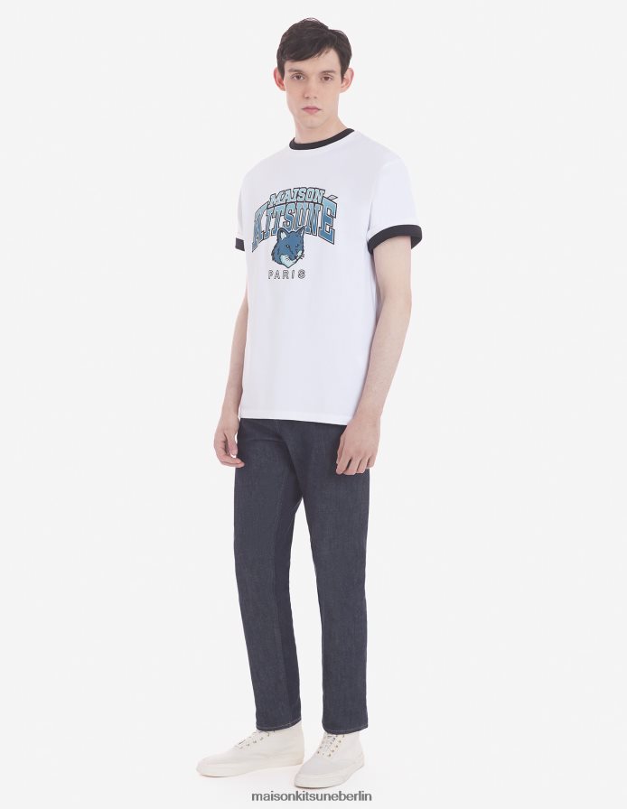Kleidung V2DHL16 Weiß Männer Campus Fox entspanntes T-Shirt Maison Kitsune