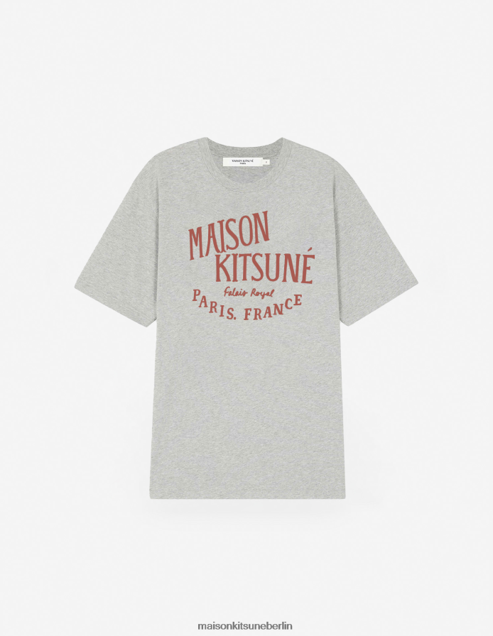 Kleidung V2DHL23 hellgrau meliert Männer Palais Royal klassisches T-Shirt Maison Kitsune