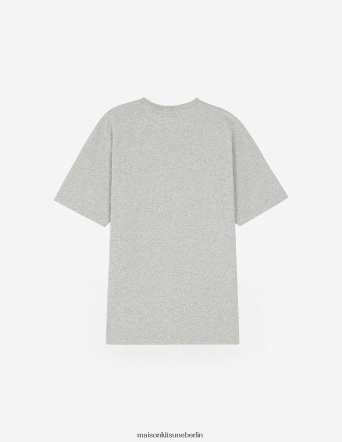 Kleidung V2DHL23 hellgrau meliert Männer Palais Royal klassisches T-Shirt Maison Kitsune