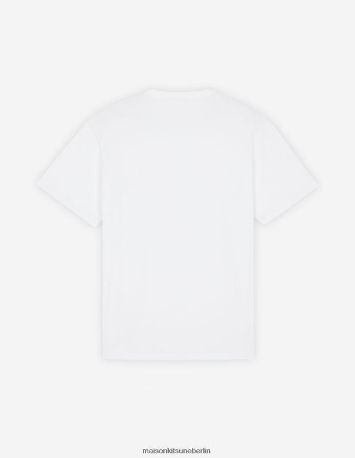 Kleidung V2DHL34 Weiß Männer Chillax Fox Patch klassisches T-Shirt Maison Kitsune