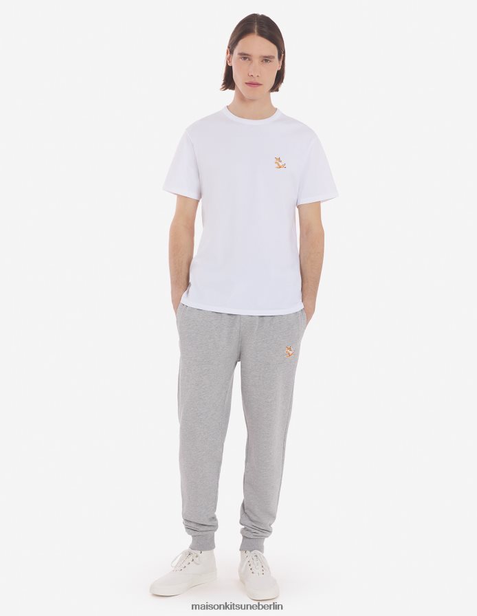 Kleidung V2DHL34 Weiß Männer Chillax Fox Patch klassisches T-Shirt Maison Kitsune