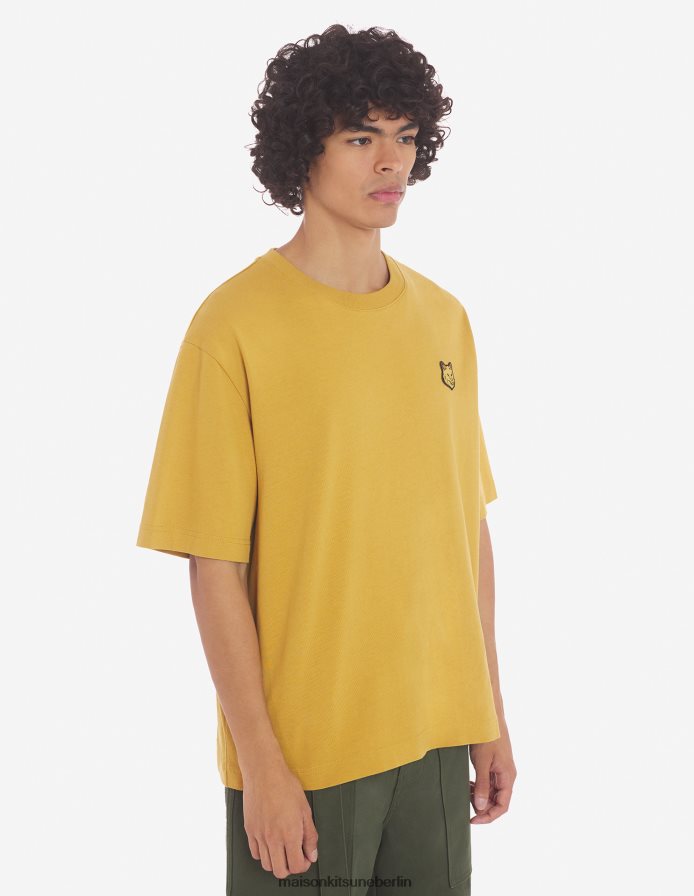 Kleidung V2DHL3 Graben Männer Übergroßes T-Shirt mit auffälligem Fuchskopf-Patch Maison Kitsune