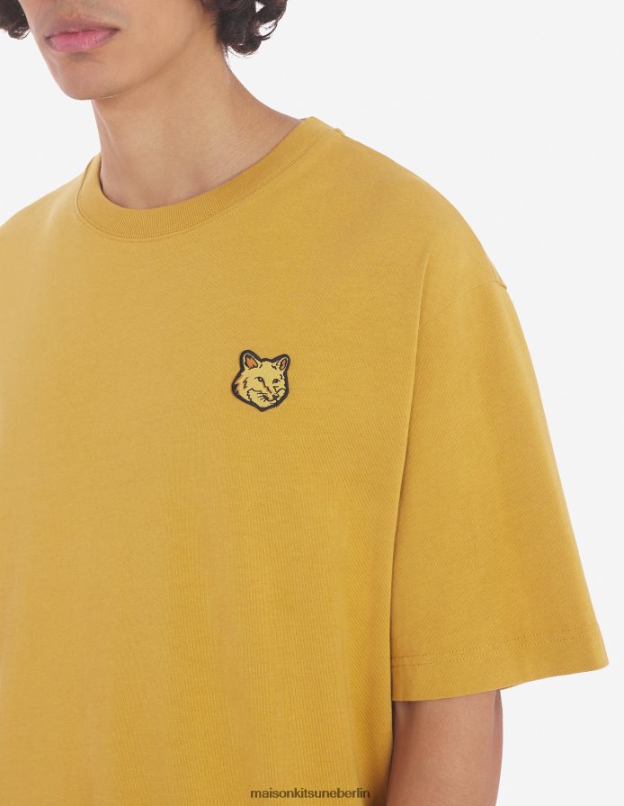 Kleidung V2DHL3 Graben Männer Übergroßes T-Shirt mit auffälligem Fuchskopf-Patch Maison Kitsune