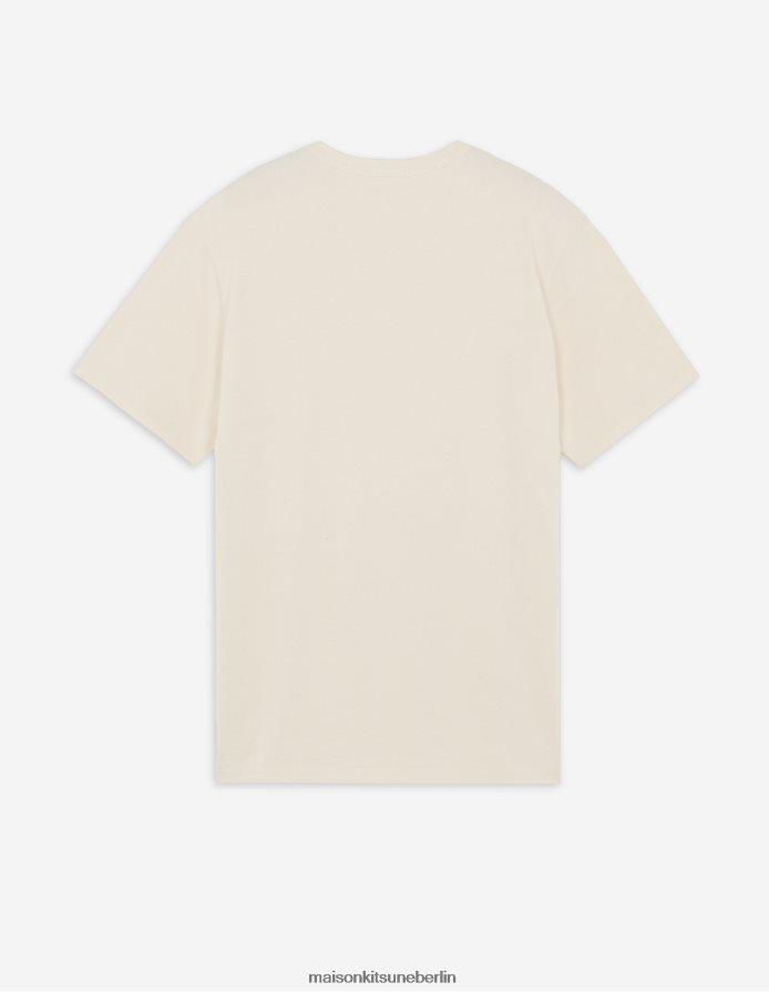 Kleidung V2DHL47 Latté Männer Cafe Kitsune klassisches Taschen-T-Shirt Maison Kitsune