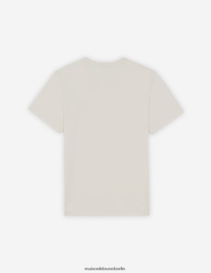 Kleidung V2DHL55 Kokosmilch Männer Fox Cafe Kitsune klassisches T-Shirt Maison Kitsune