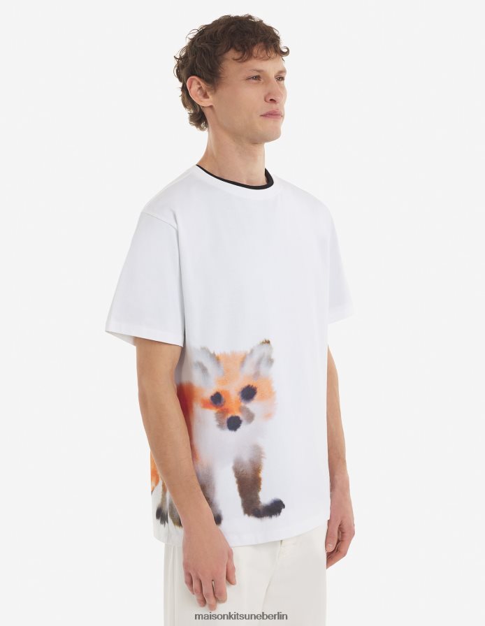 Kleidung V2DHL61 Weiß Männer MK x Rop Van Mierlo Fox entspanntes T-Shirt Maison Kitsune