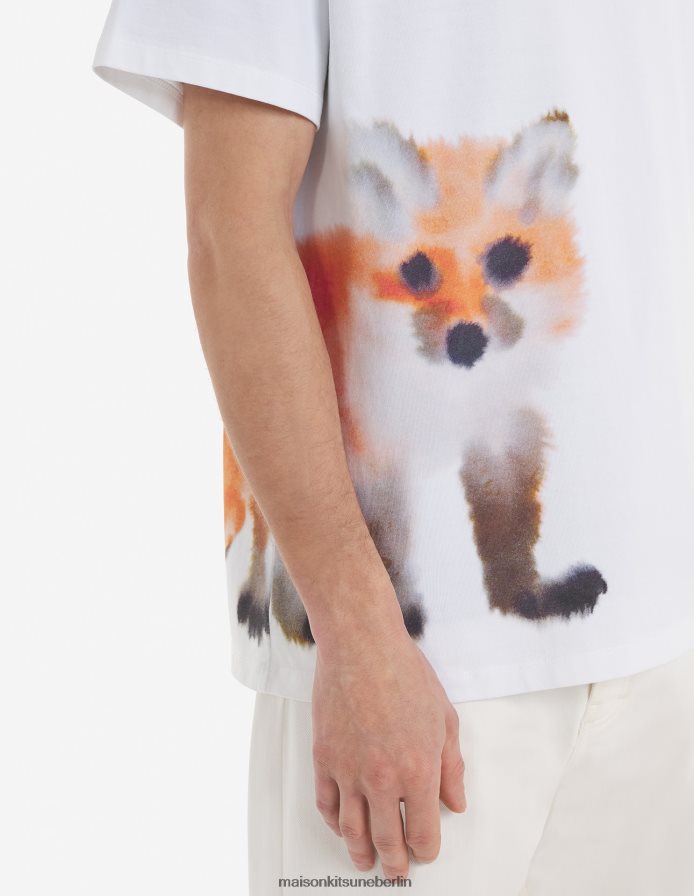 Kleidung V2DHL61 Weiß Männer MK x Rop Van Mierlo Fox entspanntes T-Shirt Maison Kitsune