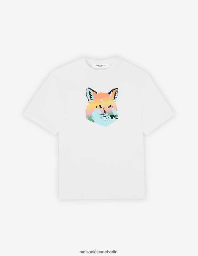 Kleidung V2DHL68 Weiß Männer Lebhaftes, einfaches T-Shirt mit Fuchskopf Maison Kitsune