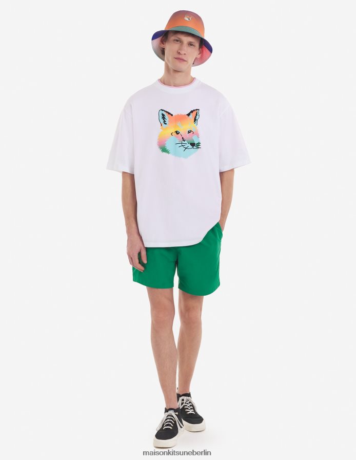 Kleidung V2DHL68 Weiß Männer Lebhaftes, einfaches T-Shirt mit Fuchskopf Maison Kitsune