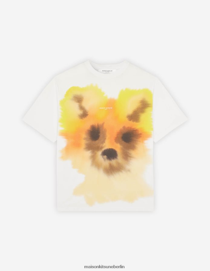 Kleidung V2DHL69 Aquarelldruck Männer MK x Rop Van Mierlo Fox Easy T-Shirt Maison Kitsune
