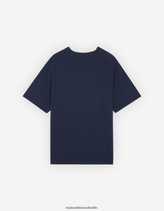 Kleidung V2DHL74 Marine Männer Lebhaftes, einfaches T-Shirt mit Fuchskopf Maison Kitsune