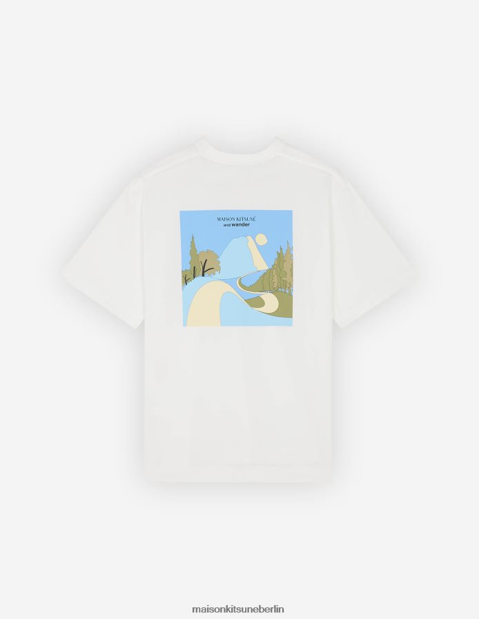 Kleidung V2DHL76 cremefarben Männer MK X und Wander Dry Baumwoll-T-Shirt 1 Maison Kitsune