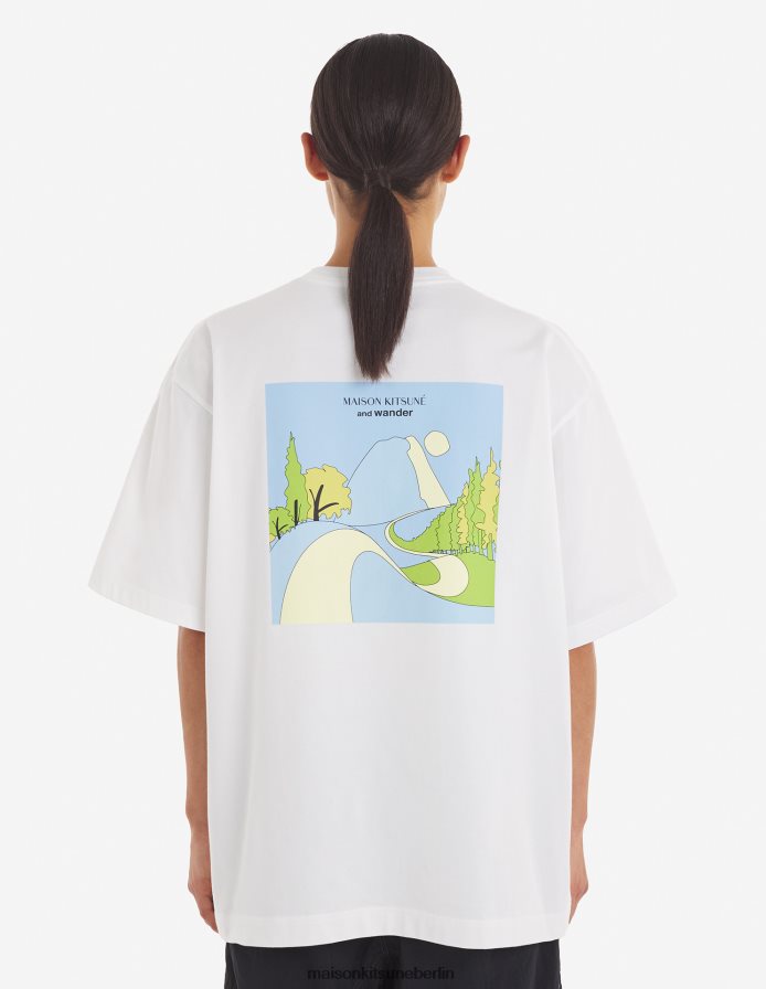 Kleidung V2DHL76 cremefarben Männer MK X und Wander Dry Baumwoll-T-Shirt 1 Maison Kitsune